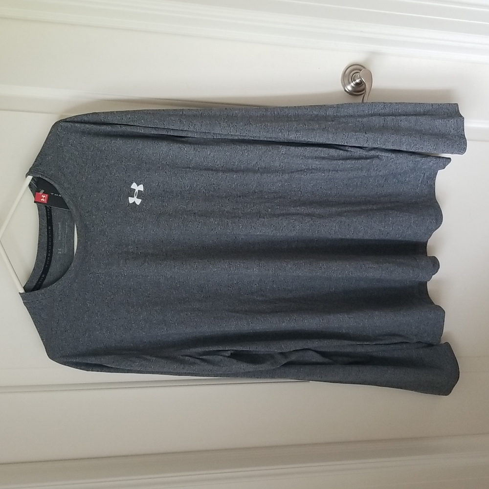 NWT Mens 2XL Under Armour LS Athletic shirt medium gray